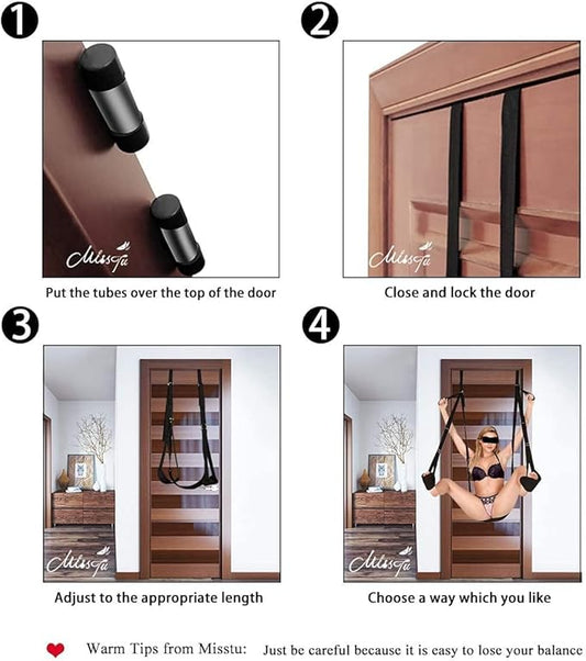 Columpio Erótico para Puerta Ajustable – Soporte Resistente ✦ Bajo pedido