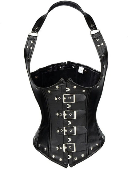 Corset Gótico Cuerina (Unitalla Ajustable) ✦ Bajo pedido