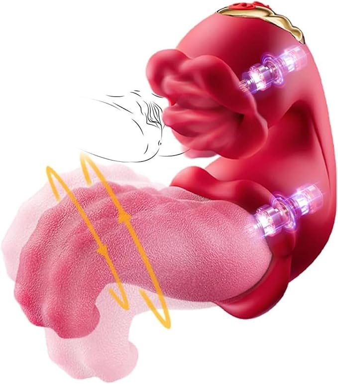 Venom - Vibrador de Lengua 3 en 1, 10 Modos de Vibración y Aleteo, Estimulador de Clítoris y Punto G ✦ Bajo pedido