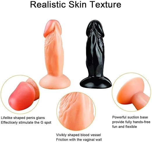 Dildo Inserción 10cm Anal Realista con Copa Succión ✦ Bajo pedido