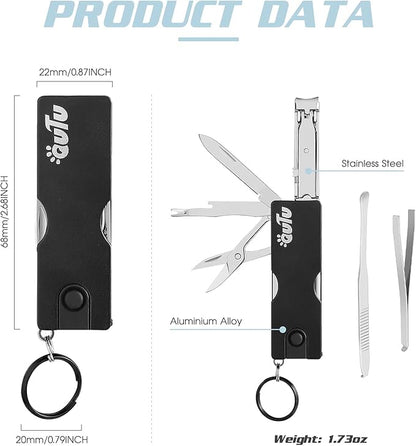 Llavero Multiherramienta 8 en 1 OUTU (Negro)