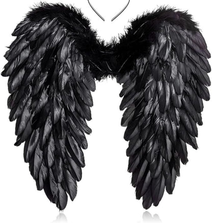 Alas Plumas - Negro (Unitalla) ✦ Bajo pedido