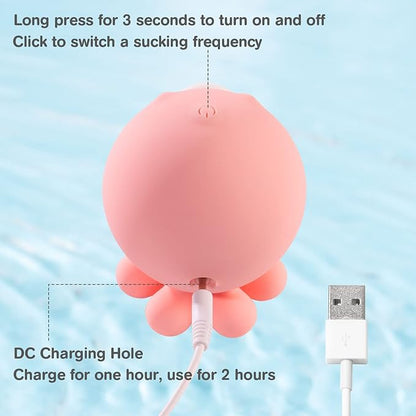 OCTOPI - Succionador de Clítoris en Forma de Pulpo, 10 Modos de Succión Silicona Médica Impermeable IPX7 ✦ Bajo pedido