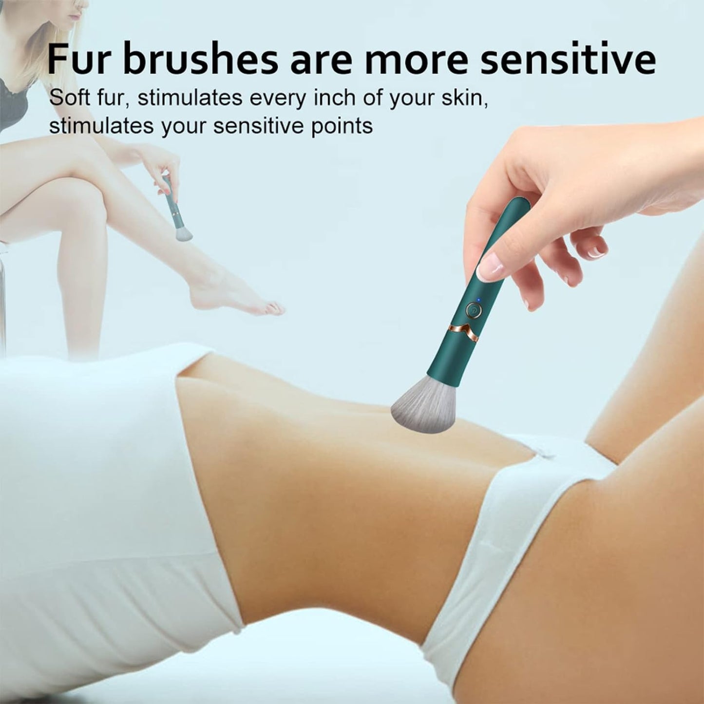 Vibrador Discreto 2 en 1 Brocha de Maquillaje ✦ Bajo pedido