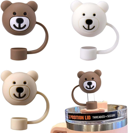 Tapa Pajillas Osito (Beige, Blanco)