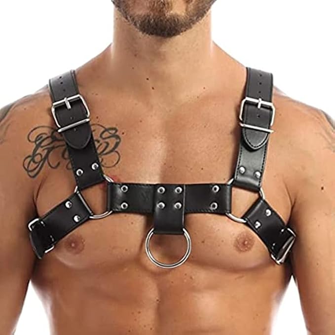 Arnés de Pecho Masculino Cuero Sintético (Unitalla Ajustable) ✦ Bajo pedido