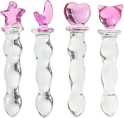 Dildo Inserción 16cm Premium de Cristal, Experiencia de Lujo y Sensación Fría/Caliente - 4 Estilos ✦ Bajo pedido