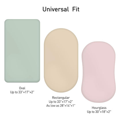 Set de 2 sábanas ajustables de muselina para cuna LYRICHOM BABY, suaves, transpirables y elásticas, ajuste universal para colchones de cuna ovalados y rectangulares con diseño de reloj de arena