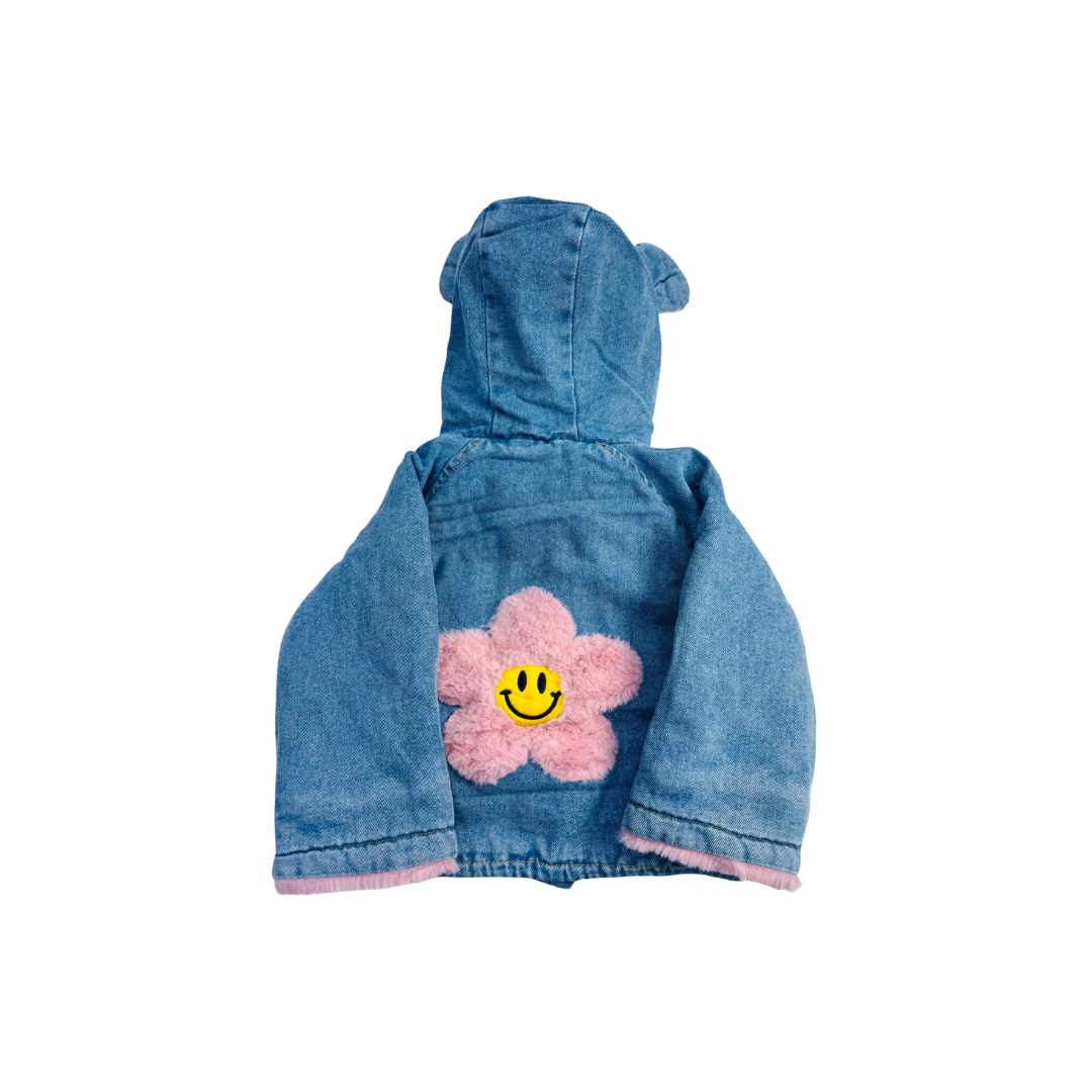 Chaqueta de Mezclilla con Capucha para Niña | Abrigo Denim con Forro Afelpado (2 colores) | ✦ Bajo pedido