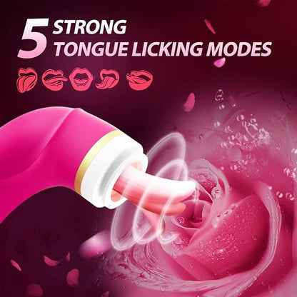 Vibrador Succionador con Lengua Multifunción 3 en 1 y Copa Intercambiable (2 Copas) ✦ Bajo pedido