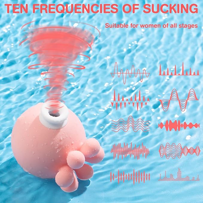 OCTOPI - Succionador de Clítoris en Forma de Pulpo, 10 Modos de Succión Silicona Médica Impermeable IPX7 ✦ Bajo pedido