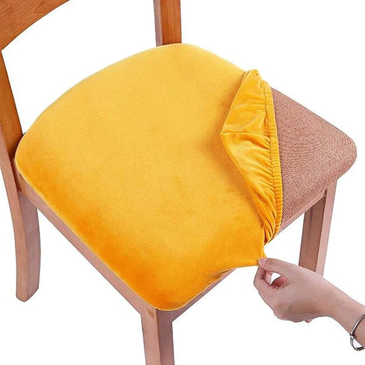 Set 4 Fundas de Asiento para Sillas (Mostaza)