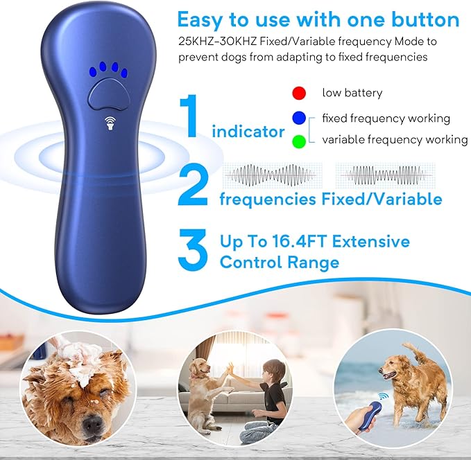 Dispositivo Antiladridos para Perros - Ahwhg (Azul)