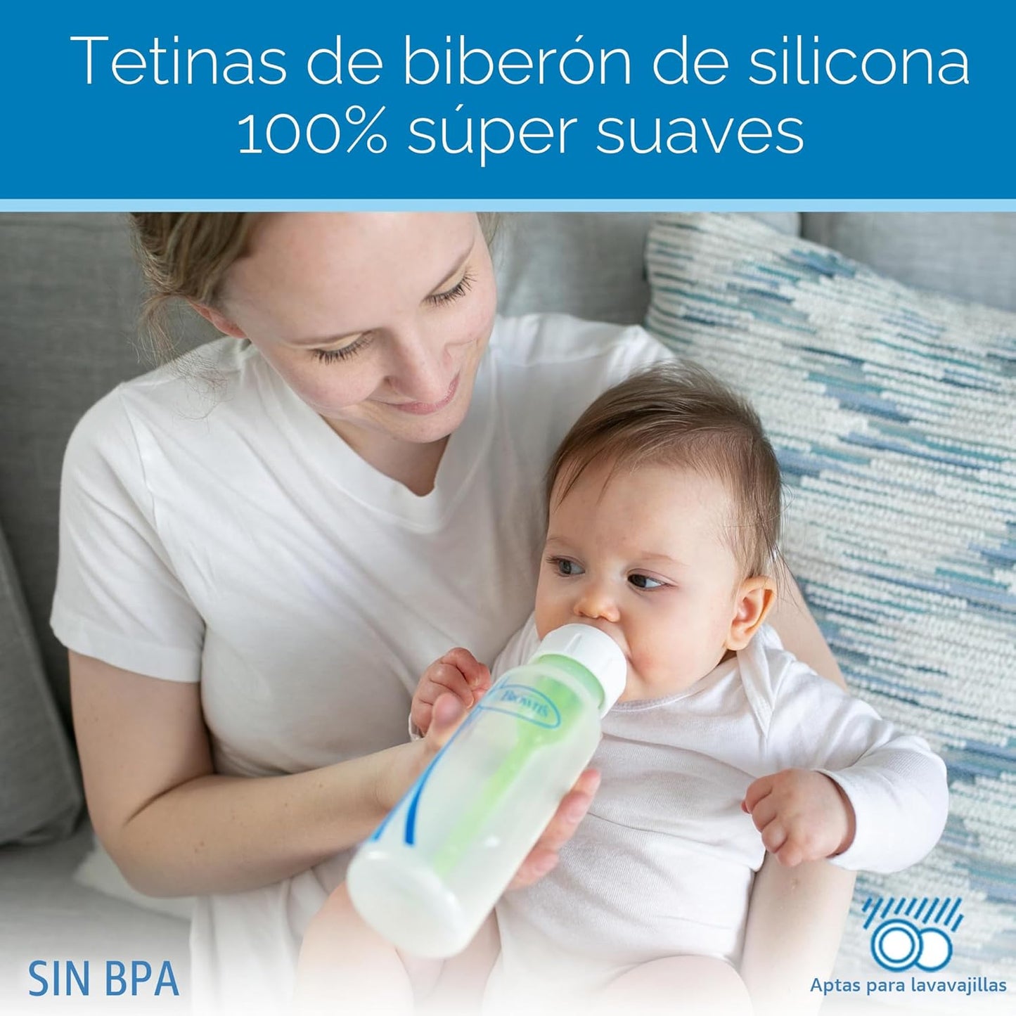 Set de 4 Biberones Estrechos Anti Cólicos Dr Brown's 4oz, Tetina Nivel  - 0m+