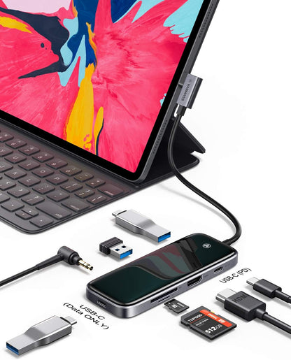 Hub Multipuerto Adaptador USB, C, Auxiliar, HDMI, TF3.0, SD 3.0 - VANMASS