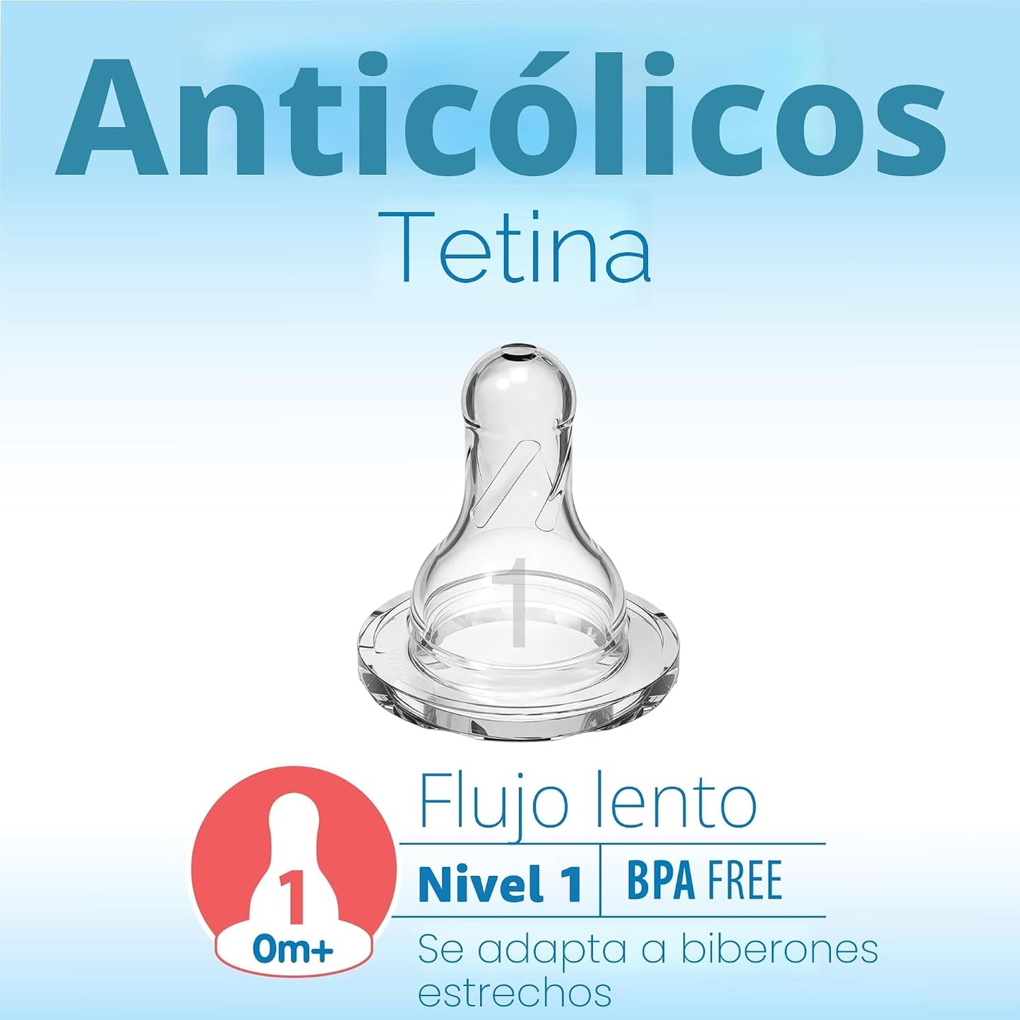 Set de 4 Biberones Estrechos Anti Cólicos Dr Brown's 4oz, Tetina Nivel  - 0m+