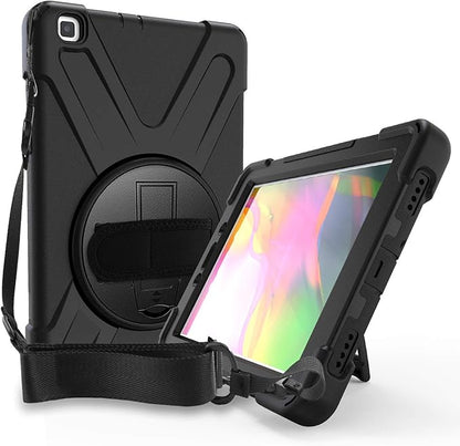 Procase Funda para Galaxy Tab T290 resistente a prueba de golpes, con función atril giratoria