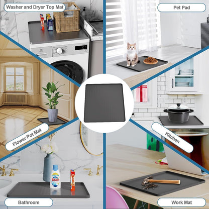 Set de 2 Almohadillas de Silicona Multiusos, Antideslizantes, Impermeables y Resistentes al Calor (Gris)