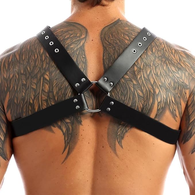 Arnés de Pecho Masculino Cuero Sintético (Unitalla Ajustable) ✦ Bajo pedido