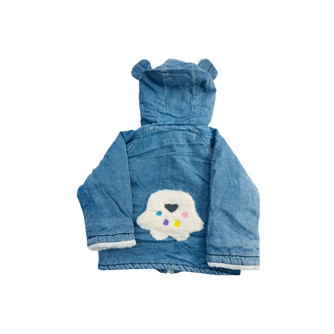 Chaqueta de Mezclilla con Capucha para Niña | Abrigo Denim con Forro Afelpado (2 colores) | ✦ Bajo pedido
