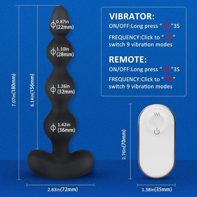 Andrew - Dilatador Anal Con Vibración y Control ✦ Bajo pedido