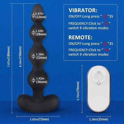 Andrew - Dilatador Anal Con Vibración y Control ✦ Bajo pedido