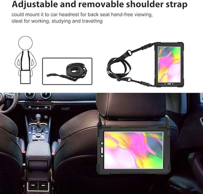 Procase Funda para Galaxy Tab T290 resistente a prueba de golpes, con función atril giratoria