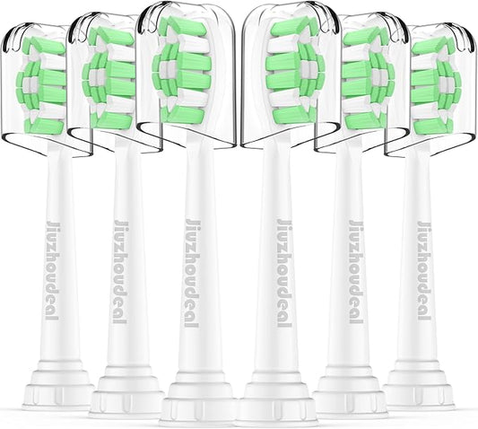 Set de 9 Cabezales de Cepillo Dental Eléctrico Jiuzhoudeal Compatibles con Philips Sonicare DiamondClean ProtectiveClean 4100 5100 6100 C2 G2 (Blanco)