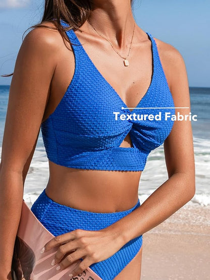 Bikini 2 Piezas Talle Alto Azul - Talla M