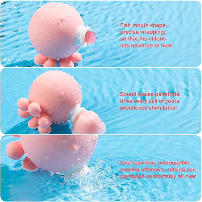 OCTOPI - Succionador de Clítoris en Forma de Pulpo, 10 Modos de Succión Silicona Médica Impermeable IPX7 ✦ Bajo pedido