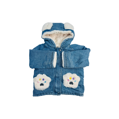 Chaqueta de Mezclilla con Capucha para Niña | Abrigo Denim con Forro Afelpado (2 colores) | ✦ Bajo pedido