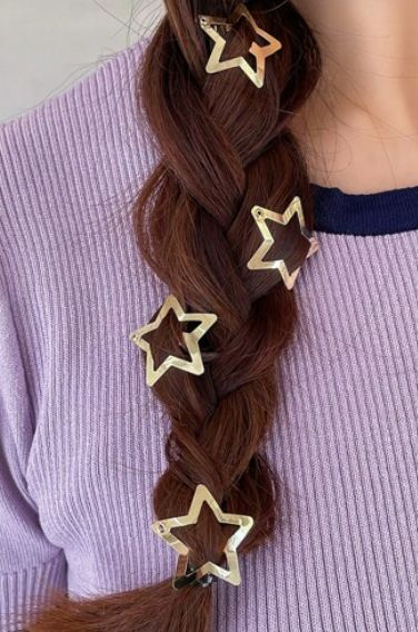 Set 6 Prensas para Cabello - Estrellas (Dorado)