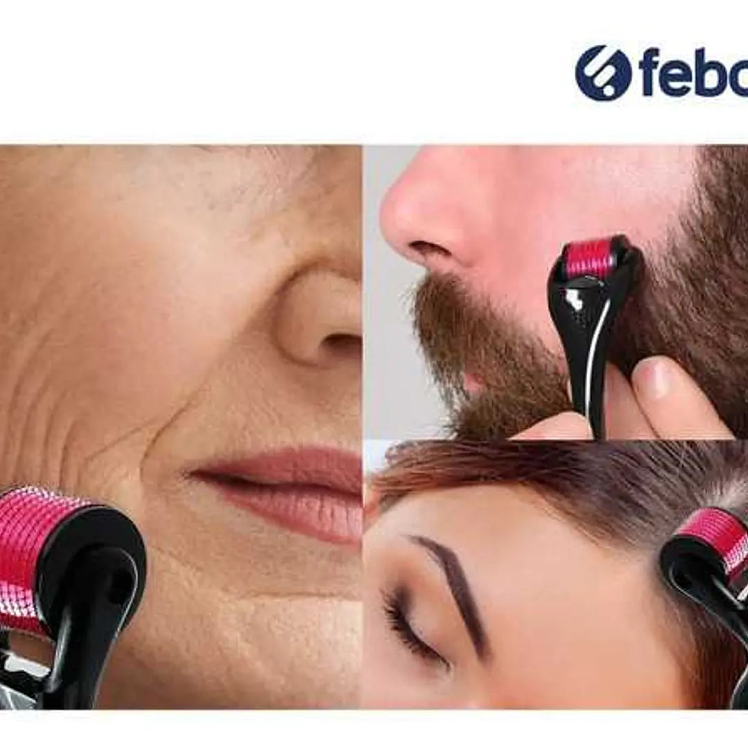 Dermaroller Rodillo de 540 Microagujas (0.5mm) — Estimula colágeno, crecimiento capilar y regeneración de la piel