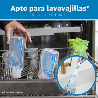 Set de 4 Biberones Estrechos Anti Cólicos Dr Brown's 4oz, Tetina Nivel  - 0m+