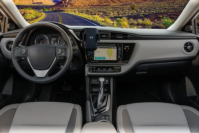 Holder Cargador inalámbrico de Celular para Carro, Soporte de teléfono de carga rápida Qi de 15 W para salpicadero del automóvil, ventilación de aire, abrazadera automática, compatible con iPhone 13 12 11 Pro Max