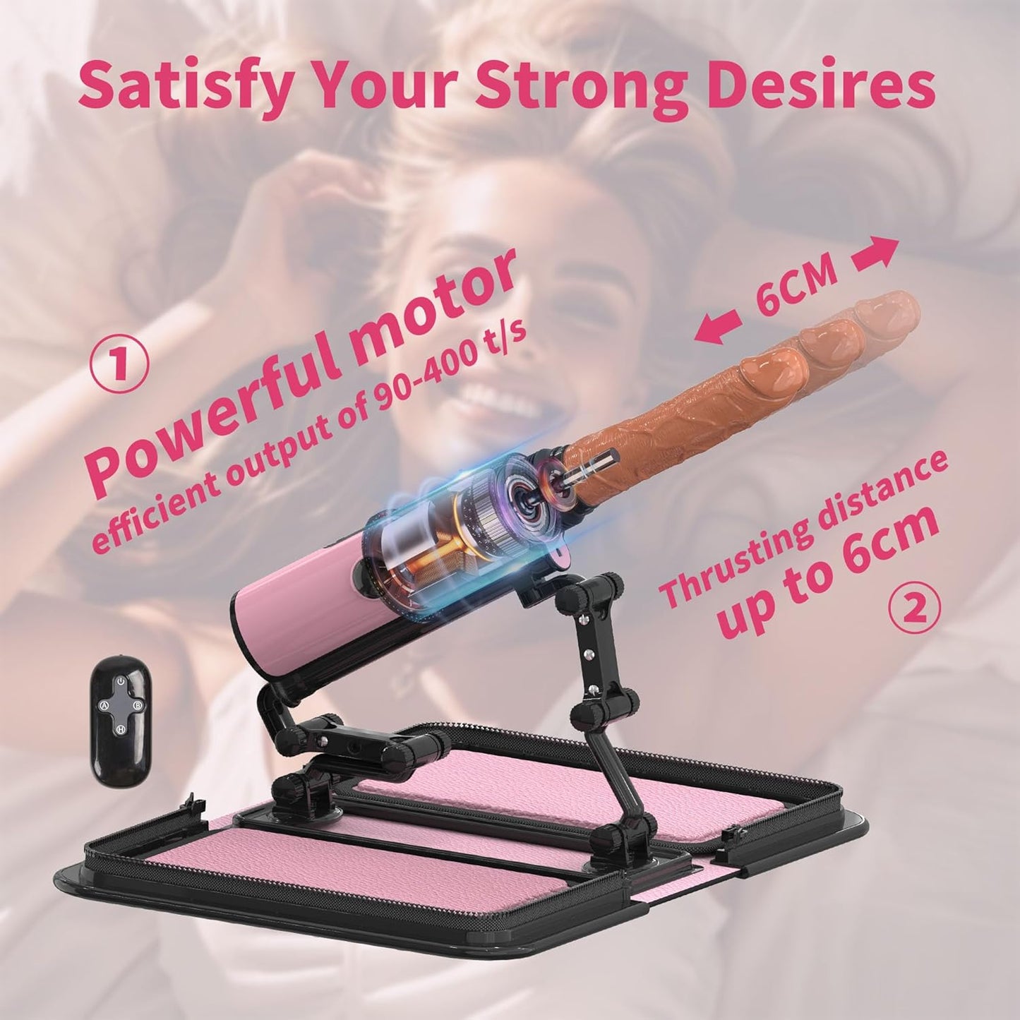 Maleta Sexual Automática con Dildo de Empuje Ajustable ✦ Bajo pedido
