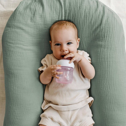 Set de 2 sábanas ajustables de muselina para cuna LYRICHOM BABY, suaves, transpirables y elásticas, ajuste universal para colchones de cuna ovalados y rectangulares con diseño de reloj de arena