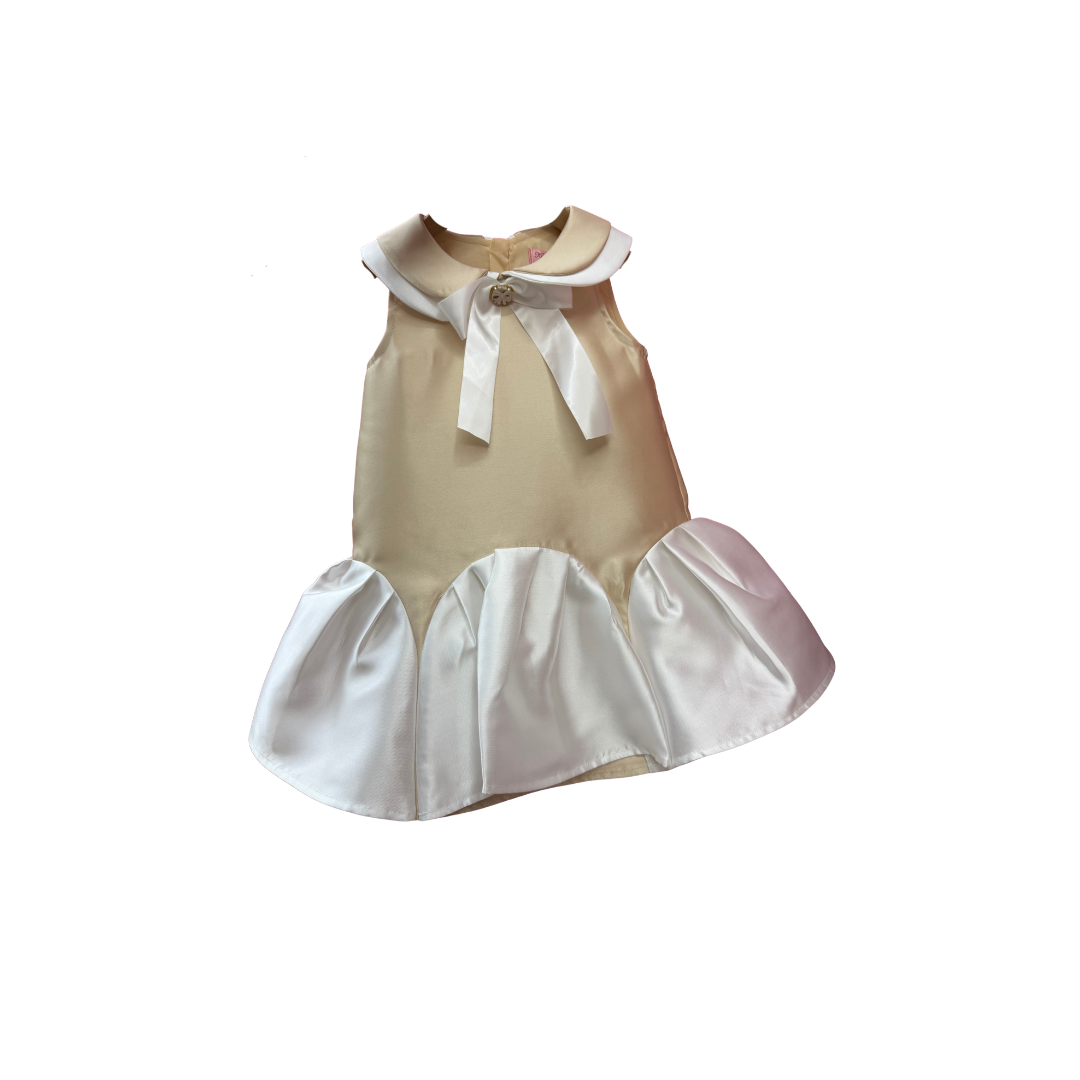 Vestido Elegante para Bebé Niña con Lazo Satinado | Diseño Clásico para Ocasiones Especiales ✦ Bajo pedido