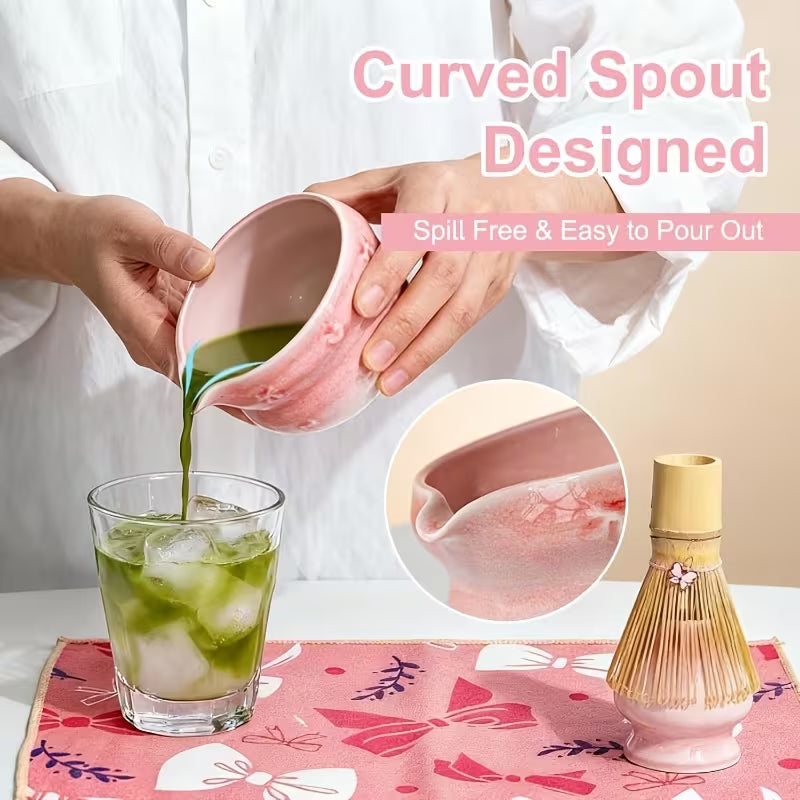 Set Premium de Matcha 8 Piezas - Lazos (4 Colores) ✦ Bajo pedido