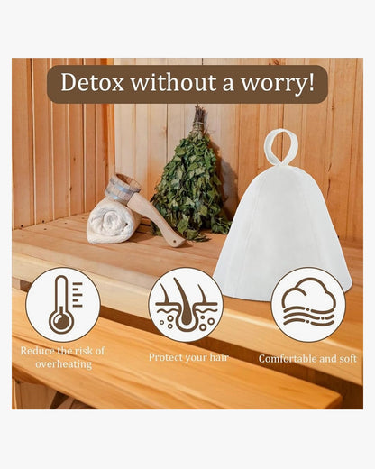 Set de 2 Gorros de Sauna en Fieltro Unisex – Evita Sobrecalentamiento, Térmico y Transpirable