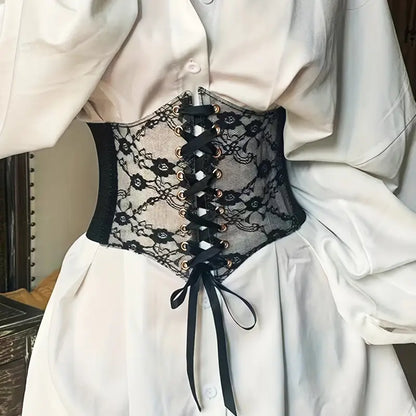 Corset Tipo Encaje (Unitalla Ajustable Elástico) ✦ Bajo pedido