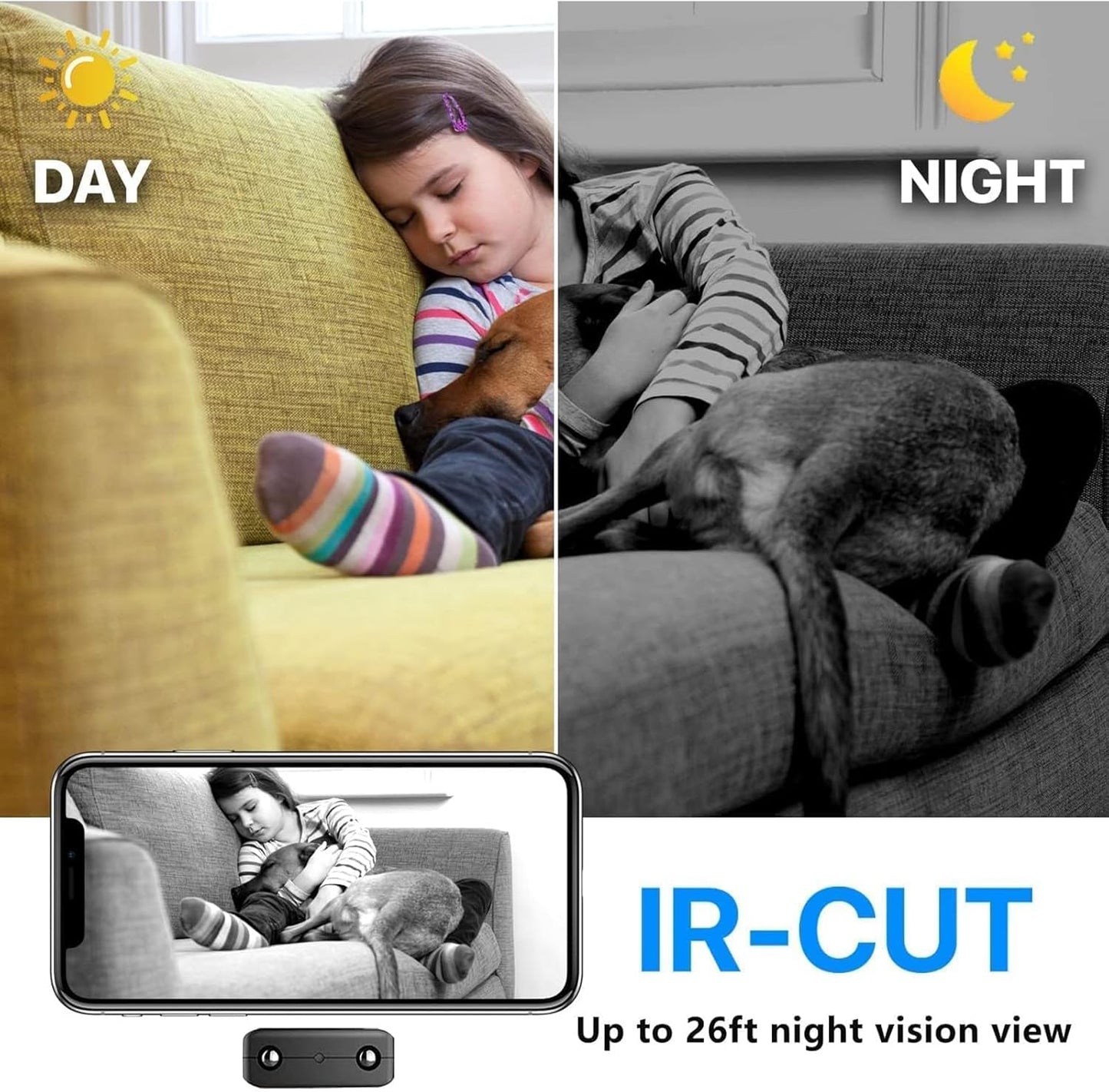 Mini Cámara XD WiFi 1080P con Visión Nocturna y Detección de Movimiento – Seguridad para Hogar y Negocio en Costa Rica