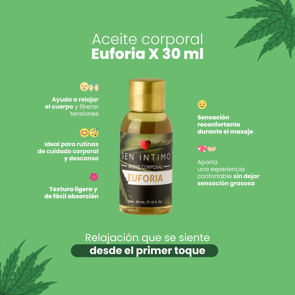 Aceite Corporal con CBD – Euforia - Sen Íntimo (30ml) ✦ Bajo pedido
