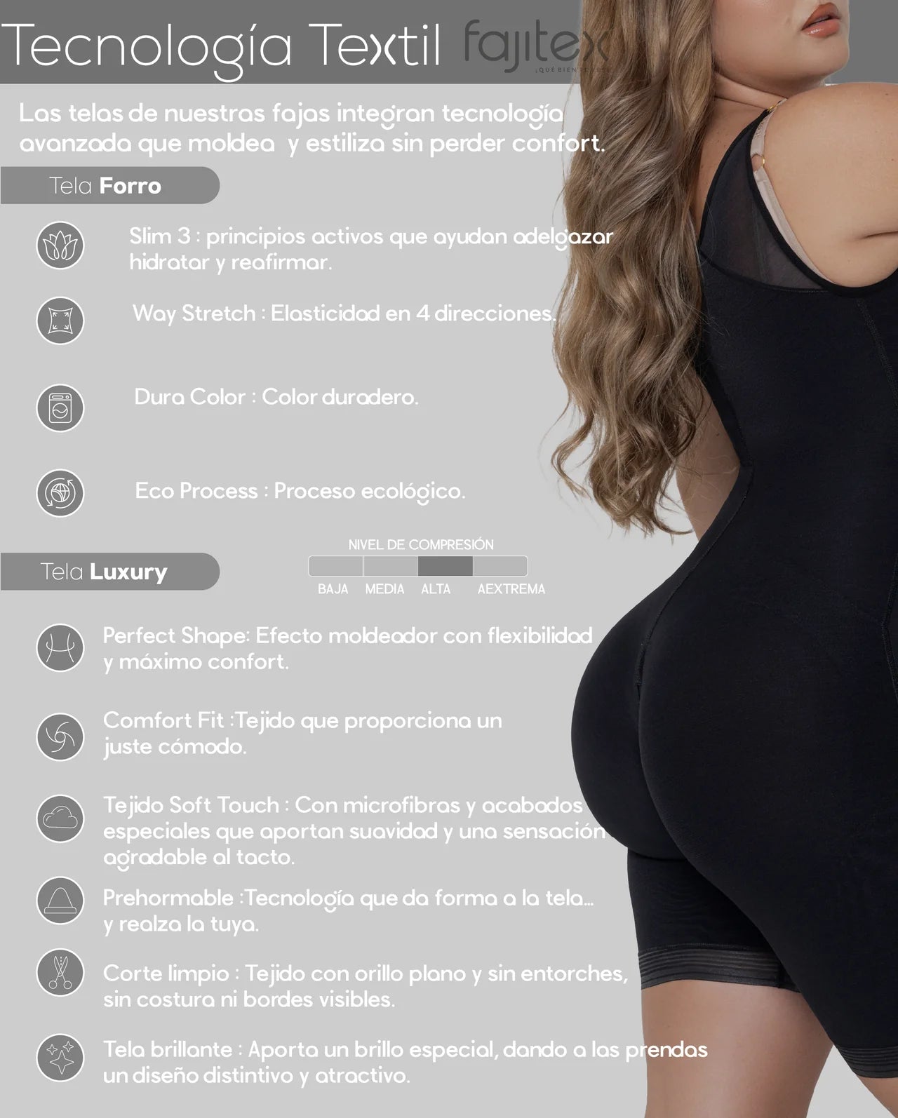 Faja Media Pierna 502541 Luxury - Compresión Fuerte (Cocoa) ✦ Bajo pedido
