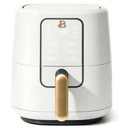 Beautiful Freidora de Aire de 6 Qt con Tecnología TurboCrisp, Recubrimiento Antiadherente Cerámico EverGood, Glaseado Blanco by Drew Barrymore