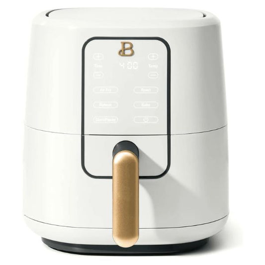 Beautiful Freidora de Aire de 6 Qt con Tecnología TurboCrisp, Recubrimiento Antiadherente Cerámico EverGood, Glaseado Blanco by Drew Barrymore