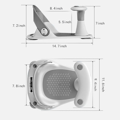 Asiento de baño para bebé con termómetro de agua, antideslizante, plegable