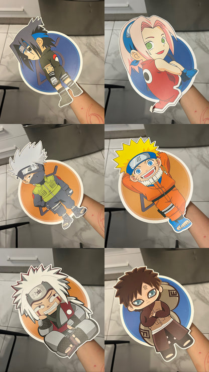 Set de 11 Figuras para Guirnalda o Decoración de Fiesta Naruto