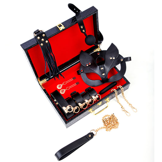 Kit Erótico BDSM Premium con Bala y Maletín de Lujo – 9 Piezas ✦ Bajo pedido