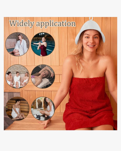 Set de 2 Gorros de Sauna en Fieltro Unisex – Evita Sobrecalentamiento, Térmico y Transpirable